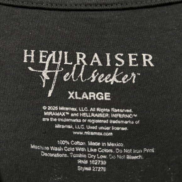 Hellraiser Hellseeker Evil Deadly Immortal Pinhead T-Shirt Size Extra Large - Picture 4 of 4